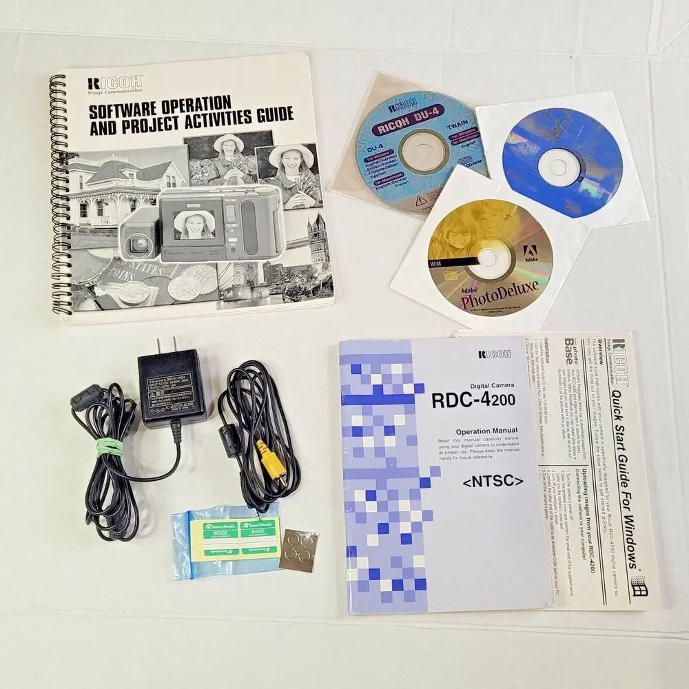 Ricoh RDC-4200 Bundle Ac Adapter AC-2100 Software Suite Op Manual Project Guide